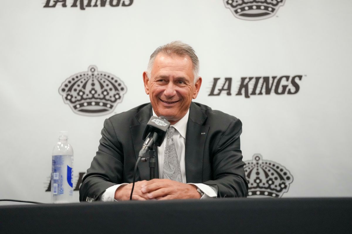 The Los Angeles Kings General Manager Ken Holland introduces new Head Coach Peter Laviolette on June 10, 2026 at the Toyota Sports Performance Center in El Segundo, CA. The Los Angeles Kings General Manager Ken Holland introduces new Head Coach Peter Laviolette on June 10, 2026 at the Toyota Sports Performance Center in El Segundo, CA.