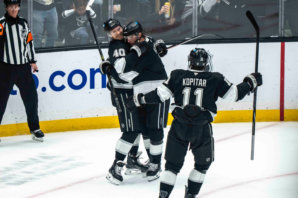 Los Angeles Kings during an NHL hockey game between the Winnipeg Jets and Los Angeles Kings, Tuesday November 4, 2025 in Los Angeles. Los Angeles Kings during an NHL hockey game between the Winnipeg Jets and Los Angeles Kings, Tuesday November 4, 2025 in Los Angeles.