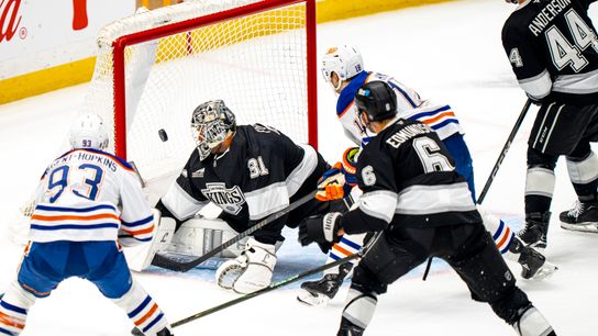 Kings Suffer Blowout Loss to Oilers in Crucial Matchup taken Crypto.com Arena (Hockey)