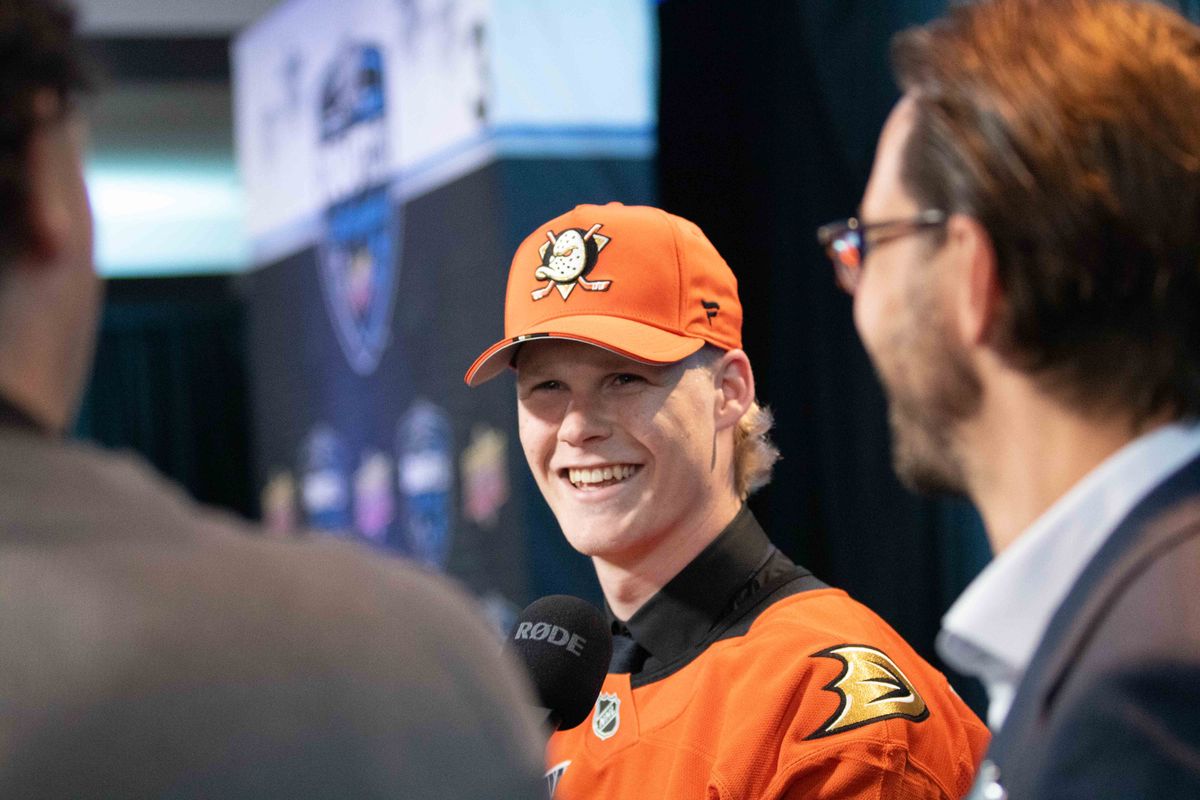 Alexis Mathieu smiles while answering a question during his first press conference after being drafted June 28 at the Peacock Theatre. Alexis Mathieu smiles while answering a question during his first press conference after being drafted June 28 at the Peacock Theatre.