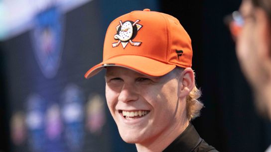 Defenseman Alexis Mathieu was selected by the Anaheim Ducks with the 136th overall pick in the 2025 NHL Draft June 28 at the Peacock Theatre. Defenseman Alexis Mathieu was selected by the Anaheim Ducks with the 136th overall pick in the 2025 NHL Draft June 28 at the Peacock Theatre.