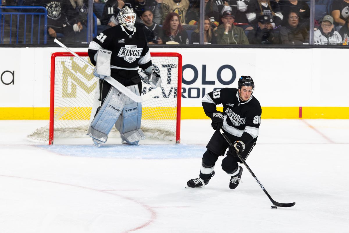 The LA Kings go on the attack against the Vegas Golden Knights at Toyota Arena, Saturday, Sept. 19, 2026, in Ontario, California. The LA Kings go on the attack against the Vegas Golden Knights at Toyota Arena, Saturday, Sept. 19, 2026, in Ontario, California.