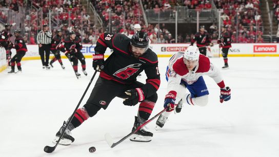 Carrier gets a second chance to win the Cup, this time vs. his former team taken At Lenovo Center (Vegas Golden Knights). Photo by James Guillory-Imagn Images