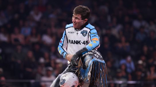 Carolina Cowboys Jess Lockwood looks off during day 2 of the PBR Teams Series Saturday September 12th, 2026 at Honda Center in Anaheim, Calif. Carolina Cowboys Jess Lockwood looks off during day 2 of the PBR Teams Series Saturday September 12th, 2026 at Honda Center in Anaheim, Calif.