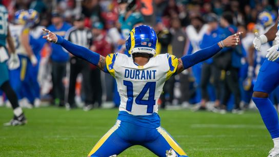 Rams' Stafford and Adams reckon in 35-7 win over Jaguars taken at Wembley Stadium (Los Angeles Rams)