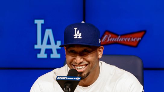 Edwin Díaz says it 'wasn't easy' leaving New York for Los Angeles taken at Dodger Stadium (Los Angeles Dodgers)