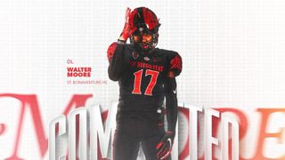 2026 SDSU Aztecs Football commit Walter Moore interview taken in San Diego (San Diego State). Photo by SDSU Athletics