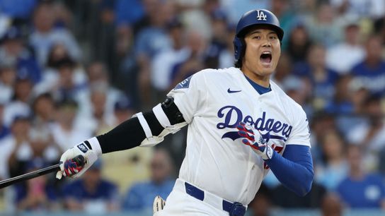 Dodgers give Shohei Ohtani day off due to knee soreness taken at Dodger Stadium (Los Angeles Dodgers). Photo by Kiyoshi Mio-Imagn Images
