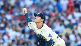 Straight Talk: Yamamoto laments pair of home run pitches in loss to BoSox taken at Dodger Stadium (Los Angeles Dodgers). Photo by William Navarro-Imagn Images