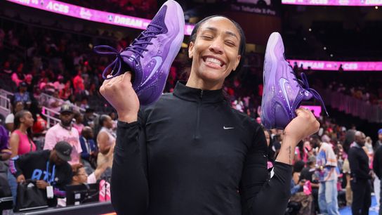 MVP honors in sight for A’ja Wilson after third Western Conference Player of the Month award this season taken in Las Vegas (Las Vegas Aces). Photo by Brett Davis-Imagn Images via Reuters Connect