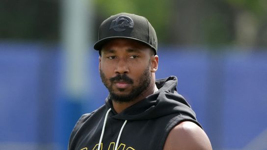 Rams DE Myles Garrett's season hit with major obstacle taken At LOS ANGELES (Rams). Photo by Mandatory Credit: Kirby Lee-Imagn Images