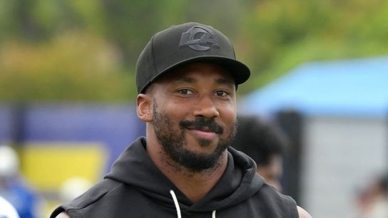 Myles Garrett reacts to being named the NFL’s No. 1 player taken At LOS ANGELES (Rams)