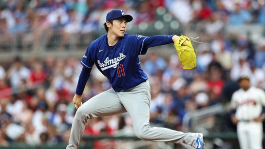 Straight Talk: Blister leaves Sasaki on sidelines in 4th inning of loss to Braves taken at Truist Park (Los Angeles Dodgers). Photo by Colin Hubbard-Imagn Images