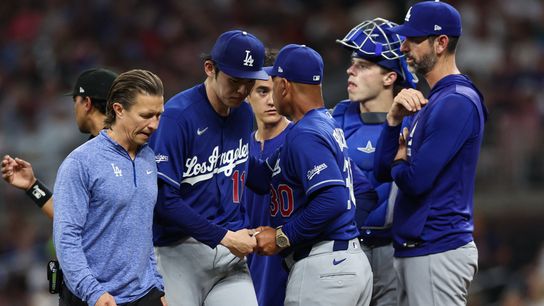 Sasaki heads to IL after Dodgers' walk-off loss in Atlanta taken at Truist Park (Los Angeles Dodgers). Photo by Colin Hubbard-Imagn Images