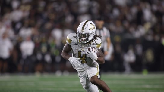 Sep 3, 2026; Atlanta, Georgia, USA; Georgia Tech Yellow Jackets wide receiver Jordan Allen (4) makes a catch against the Colorado Buffaloes during the second half at Bobby Dodd Stadium at Hyundai Field. Sep 3, 2026; Atlanta, Georgia, USA; Georgia Tech Yellow Jackets wide receiver Jordan Allen (4) makes a catch against the Colorado Buffaloes during the second half at Bobby Dodd Stadium at Hyundai Field.