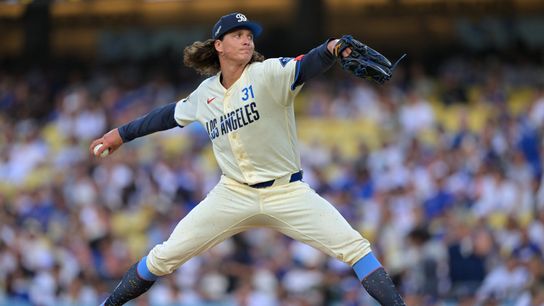 Sep 5, 2026; Los Angeles, California, USA; Los Angeles Dodgers pitcher Tyler Glasnow (31) pitches against the Washington Nationals during the first inning at UNIQLO Field at Dodger Stadium. Sep 5, 2026; Los Angeles, California, USA; Los Angeles Dodgers pitcher Tyler Glasnow (31) pitches against the Washington Nationals during the first inning at UNIQLO Field at Dodger Stadium.