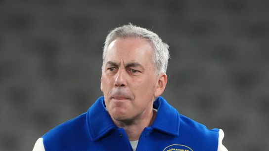 Kevin Demoff says Rams remain committed to Australia, clarifies Sean McVay’s comments taken at SoFi Stadium (Los Angeles Rams). Photo by Mandatory Credit: Kirby Lee-Imagn Images