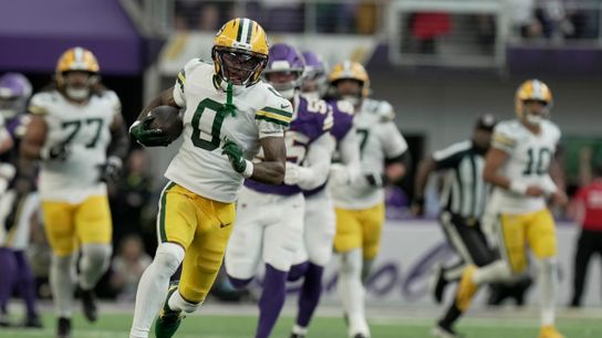 Green Bay Packers wide receiver Matthew Golden (0) makes a 42-yard reception during the fourth quarter of their game Sunday, Sept. 13, 2026 at U.S. Bank Stadium in Minneapolis, Minnesota. The Minnesota Vikings beat the Green Bay Packers 39-22. Green Bay Packers wide receiver Matthew Golden (0) makes a 42-yard reception during the fourth quarter of their game Sunday, Sept. 13, 2026 at U.S. Bank Stadium in Minneapolis, Minnesota. The Minnesota Vikings beat the Green Bay Packers 39-22.