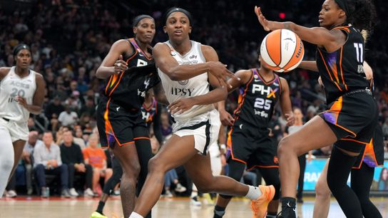 Aces overwhelm Mercury for momentum heading into playoff rematch taken at Mortgage Matchup Center (Las Vegas Aces). Photo by Rick Scuteri-Imagn Images