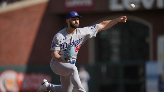Sep 26, 2026; San Francisco, California, USA; Los Angeles Dodgers pitcher Tanner Scott (66) delivers a pitch against the San Francisco Giants in the ninth inning at Oracle Park. Sep 26, 2026; San Francisco, California, USA; Los Angeles Dodgers pitcher Tanner Scott (66) delivers a pitch against the San Francisco Giants in the ninth inning at Oracle Park.