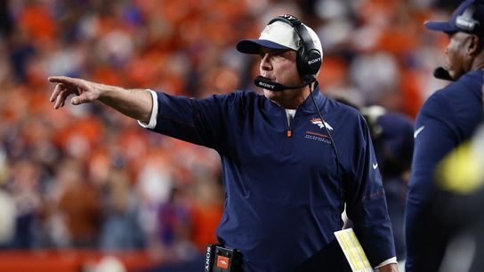 Sep 27, 2026; Denver, Colorado, USA; Denver Broncos head coach Sean Payton reacts during the second half against the Los Angeles Rams at Empower Field at Mile High. 