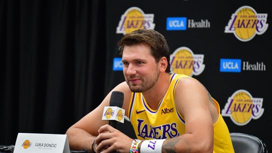 Luka Dončić, Austin Reaves' leadership set tone at Lakers Media Day taken at UCLA Health Training Center (Los Angeles Lakers). Photo by Gary A. Vasquez-Imagn Images