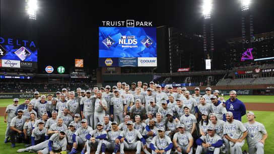 Dodgers beat Braves, advance to third straight NLCS taken at Truist Park (Los Angeles Dodgers). Photo by Brett Davis-Imagn Images