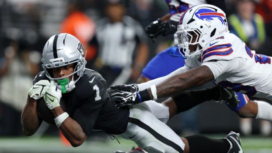 Bills loss highlights how far Raiders have to go in rebuild effort taken at Allegiant Stadium (Las Vegas Raiders). Photo by David Brytus-Imagn Images