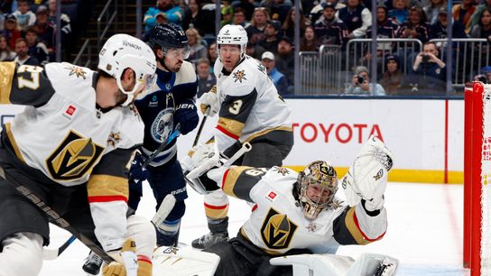 Flaws showing as Golden Knights fall to Blue Jackets in OT taken at Nationwide Arena (Vegas Golden Knights). Photo by Russell LaBounty-Imagn Images