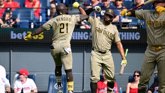 Mize stifles bats, offense swats four homers as Padres take two of three in Cleveland (San Diego Padres). Photo by David Dermer-Imagn Images