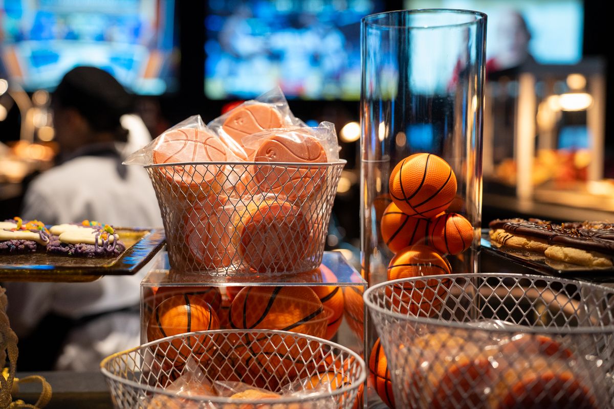 Basketball themed dining options at the Hoops & Hops event at the Cosmopolitan Resort & Casino on Friday March 22, 2025 in Las Vegas. Basketball themed dining options at the Hoops & Hops event at the Cosmopolitan Resort & Casino on Friday March 22, 2025 in Las Vegas.
