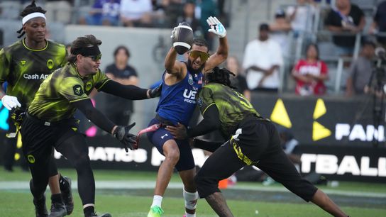 Flag football's champions humbled the NFL's elite taken at BMO Stadium (NFL). Photo by Kirby Lee-Imagn Images
