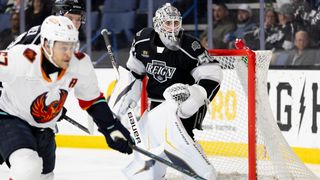 Reign win franchise-high 45 games in Slukynsky AHL debut taken at Toyota Arena (Ontario Reign). Photo by Ontario Reign