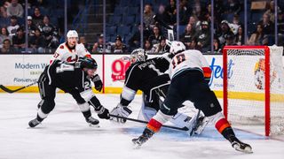 Firebirds shutout Reign in Game 1 of Pacific Division semifinals taken at Toyota Arena (Ontario Reign). Photo by Chris Mora/Ontario Reign