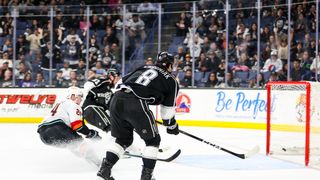 Reign evens series with 5-1 win over Firebirds in Game 2 taken at Toyota Arena (Ontario Reign). Photo by Ontario Reign