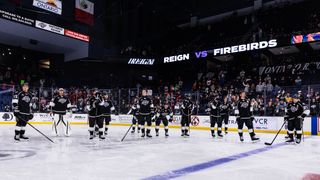 Reign end season in devastating double overtime loss to Firebirds taken at Toyota Arena (Ontario Reign). Photo by Jon Huerta/Ontario Reign