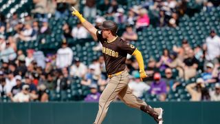 Five-run ninth lifts Padres in comeback win over Rockies taken at Coors Field (San Diego Padres). Photo by Isaiah J. Downing-Imagn Images