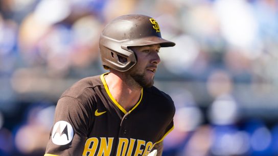 Padres Spring Training Notebook: Jackson Merrill blasts homer versus M's, Buehler taking steps (San Diego Padres). Photo by Mark J. Rebilas-Imagn Images