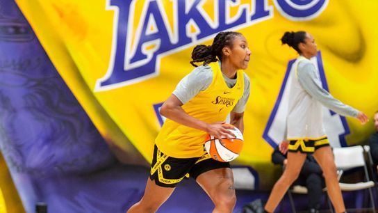 Sparks rookie Liatu King on her unconventional road to the WNBA taken at Crypto.com Arena (Los Angeles Sparks)