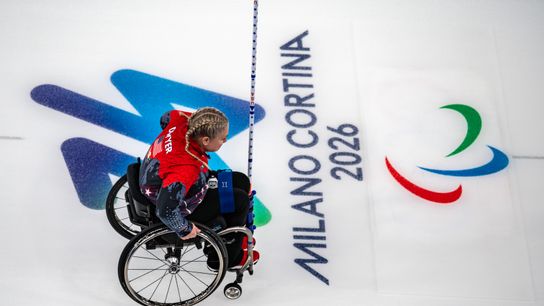 TST Images: Wheelchair curling at 2026 Winter Paralympics in Cortina taken in Cortina D'Ampezzo, Italy (Olympics). Photo by Kim Montuoro - The Sporting Tribune