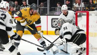 Kings handled by Golden Knights ahead of Olympic break taken at T-Mobile Arena (Los Angeles Kings). Photo by Stephen R. Sylvanie-Imagn Images