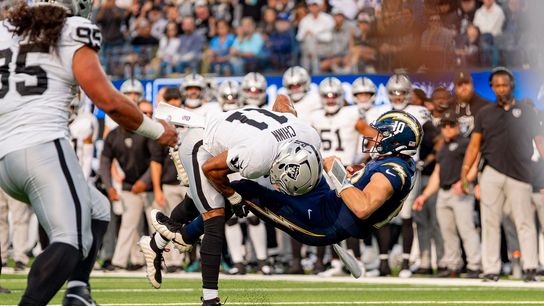Raiders face Chargers in suddenly pivotal early-season contest taken at SoFi Stadium (Las Vegas Raiders). Photo by Jessica Cryderman-The Sporting Tribune