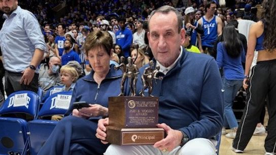 Wooden Award travels to Durham for Duke-North Carolina taken at Cameron Indoor Stadium (Wooden Award)