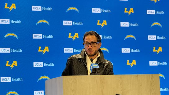 Chargers OC Mike McDaniel 'geeked' to work with Justin Herbert taken at The Bolt (Los Angeles Chargers)