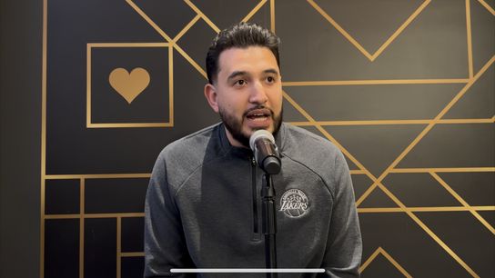 Alex Cerda Leads the Lakers move to the Coachella Valley  taken at Acrisure Arena (Coachella Valley Lakers)