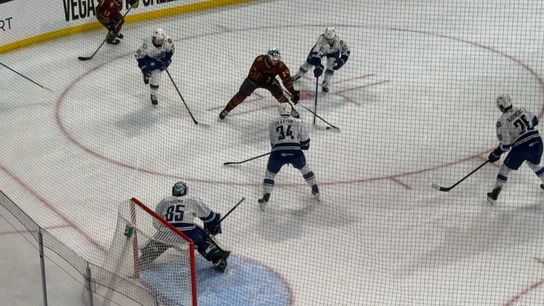 Trevor Connelly leads spirited comeback victory for Silver Knights over Abbotsford taken at Lee’s Family Forum (AHL). Photo by Derek Hegna-The Sporting Tribune