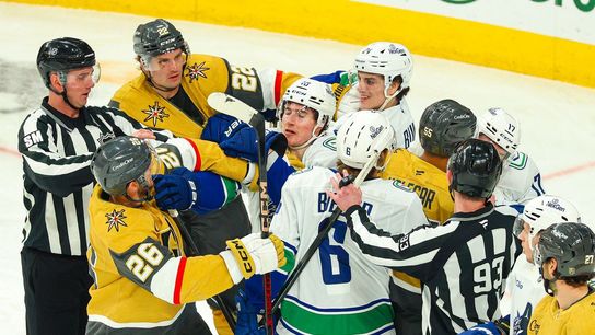 Golden Knights have Pacific title in their sights against Canucks taken at Rogers Arena (Vegas Golden Knights). Photo by RJ Forbus-The Sporting Tribune