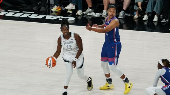 Aces’ title defense gets off to rocky start in loss to Mercury taken at T-Mobile Arena (Las Vegas Aces). Photo by Kalin Sipes-The Sporting Tribune