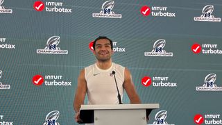 Rams' Puka Nacua named Offensive Player of the Year finalist before NFC Championship Game taken at Rams' Practice Facility (Los Angeles Rams). Photo by Dakayla Hawkins - The Sporting Tribune