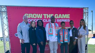 Los Angeles partners kick off "Grow the Game of Soccer" free clinic series aimed at empowering youth sports  taken in Los Angeles (World Cup). Photo by Michelle Chavez- The Sporting Tribune